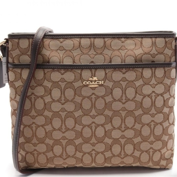 Coach Signature Brown Crossbody Bag - Picture 1 of 7